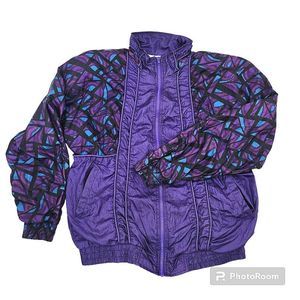 Vintage On Your Mark Women's windbreaker Jacket Size‎ small